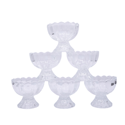 Crystal Glass 6 Pcs Bowl Set