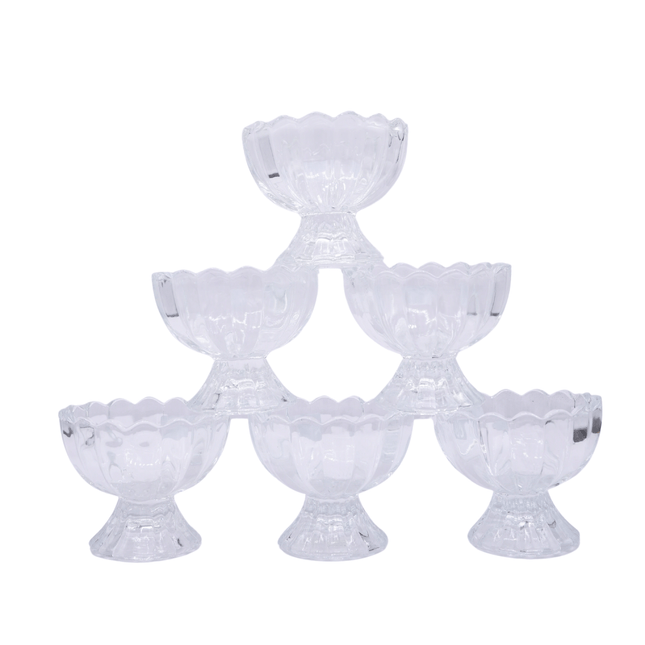 Crystal Glass 6 Pcs Bowl Set