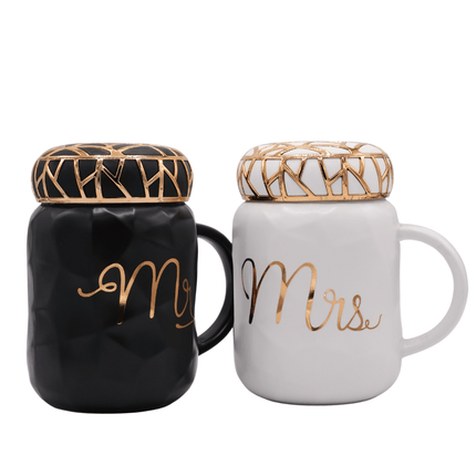 Mr Mrs Cremic Mug With Lid