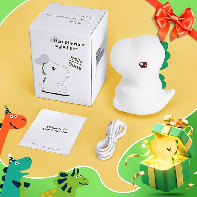 Dinosaur Squishy Silicone Color Changing Lamp