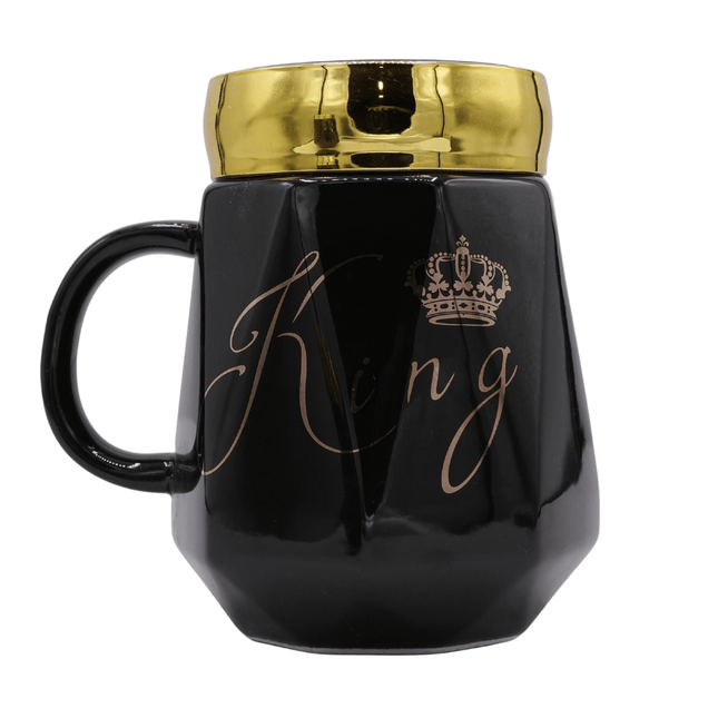 Couple Ceramic King Queen Mug Set