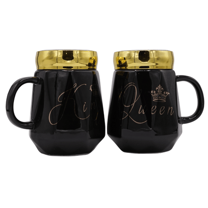 Couple Ceramic King Queen Mug Set