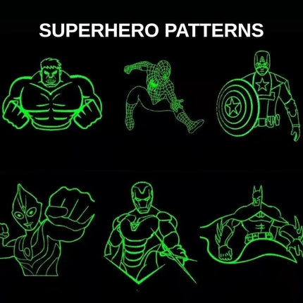 Green laser pointer with Avengers Head