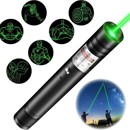 Green laser pointer with Avengers Head
