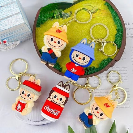 Labubu cola keychain