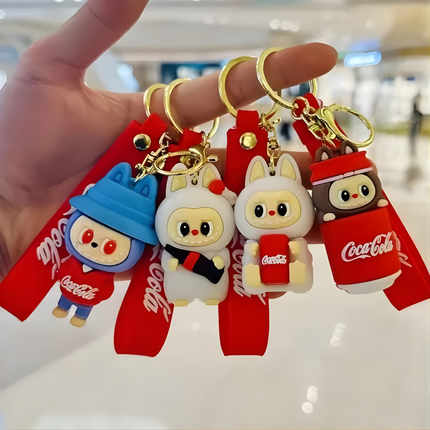 Labubu cola keychain