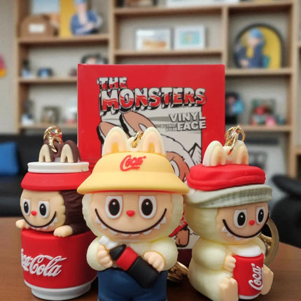 Labubu cola keychain