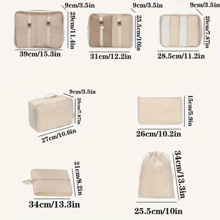 Travel Pouch 7 Pcs Set