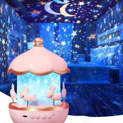 Bunny Carousel Projection Lamp