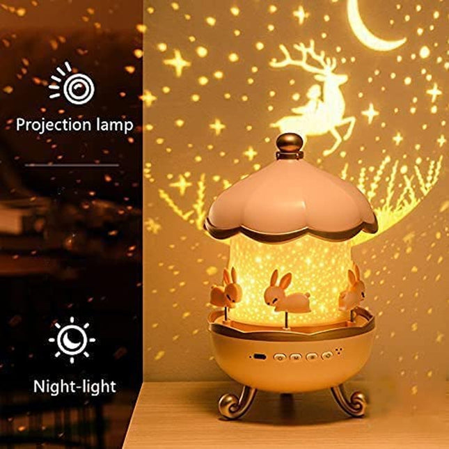 Bunny Carousel Projection Lamp