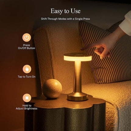 Round Touch Sensor Lamp (Copper Color)
